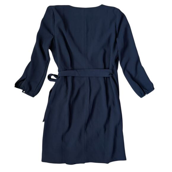 J. Crew 365 Crepe Career Wrap Dress Navy Blue Size 8‎ - Picture 10 of 11